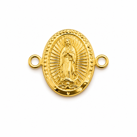 Herraje Virgen Guadalupe Oro amarillo 18k 0,48 Gr / 1,3 Cm