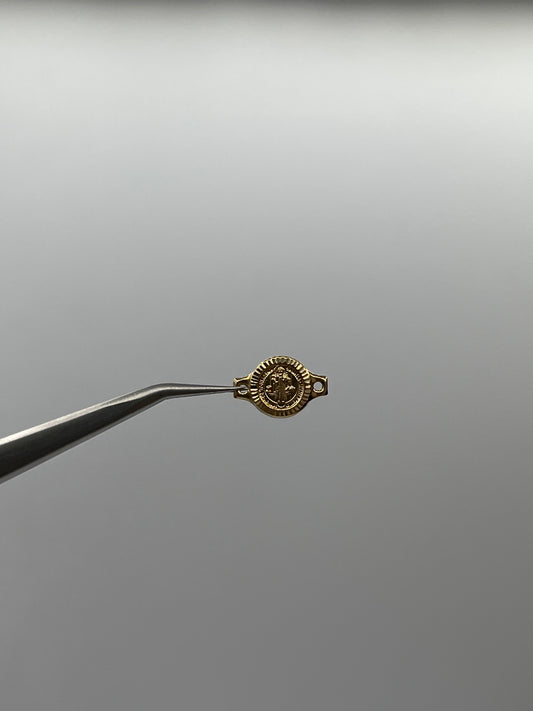 Herraje San Benito Oro amarillo 18k 0,66 Gr / 1 Cm