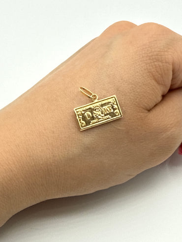 Dije Dolar Oro amarillo 18k 0,80 Gr / 16,50 mm / 1,1 Cm