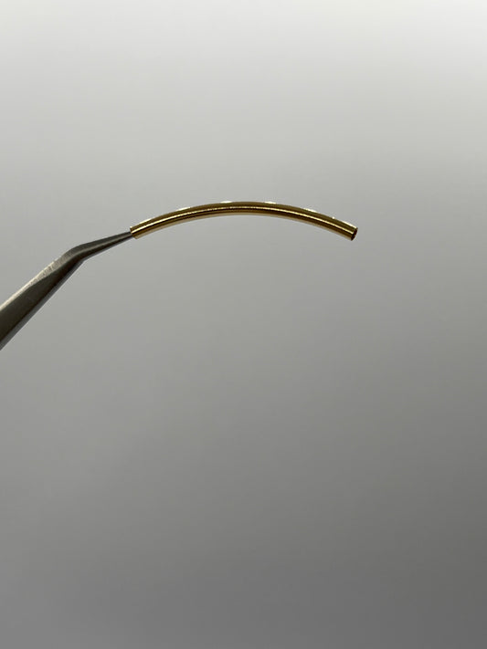 Herraje Tubo Liso Oro amarillo 18k 0,26 Gr / 3,3 Cm