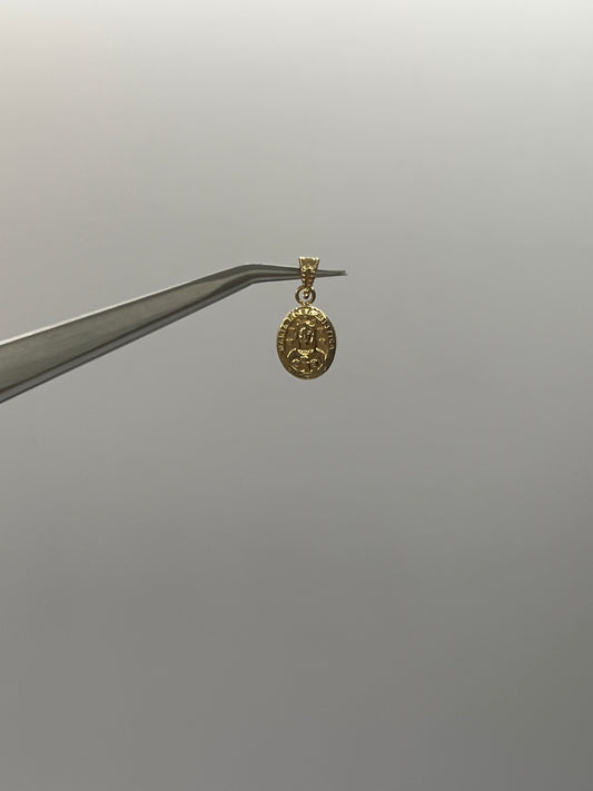 Dije Maria Rosa Mistica Oro amarillo 18k 0,51 Gr / 8,32 mm / 1 Cm