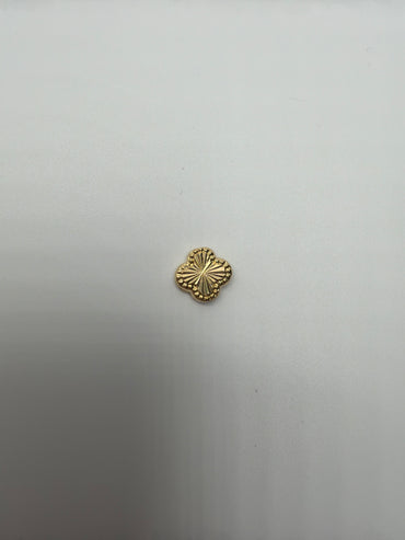 Herraje Trebol Diamantado Oro amarillo 18k 0,21 Gr / 0,8 Cm