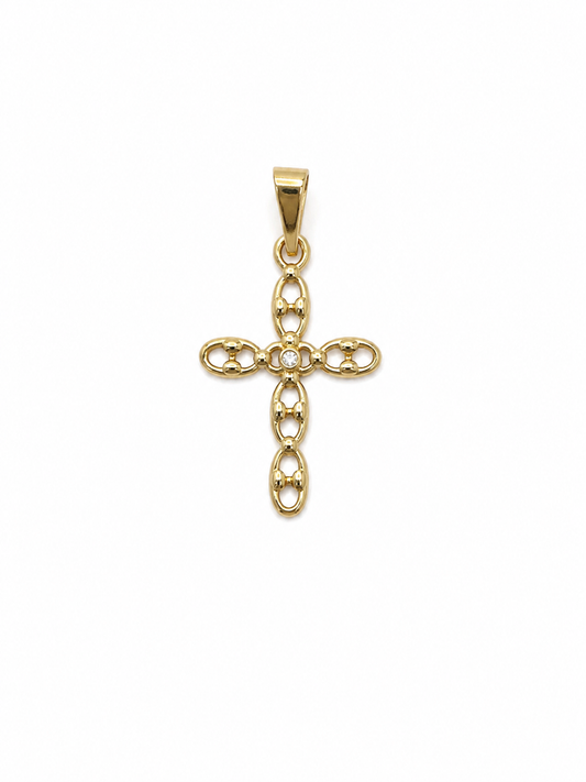 Dije Cruz GC Oro amarillo 18k 0,85 Gr / 15,50 mm / 2,15 Cm