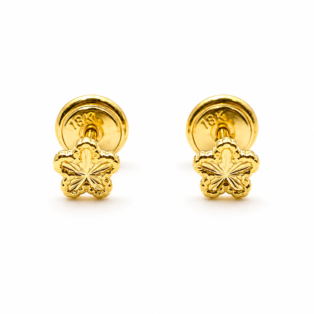 Topos Flor Oro amarillo 18k 0,74 Gr / 5,40 mm