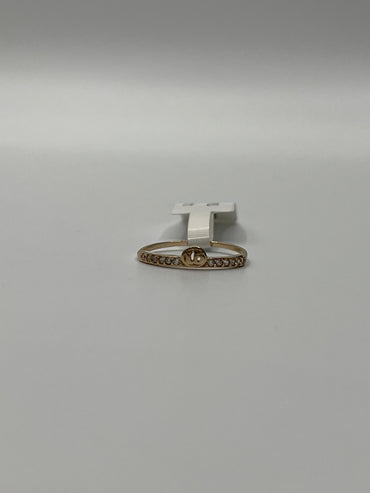 Anillo 15s Circon Blanco Oro amarillo 18k / Talla 6 1/2 / 1,08 Gr / 3,77 mm