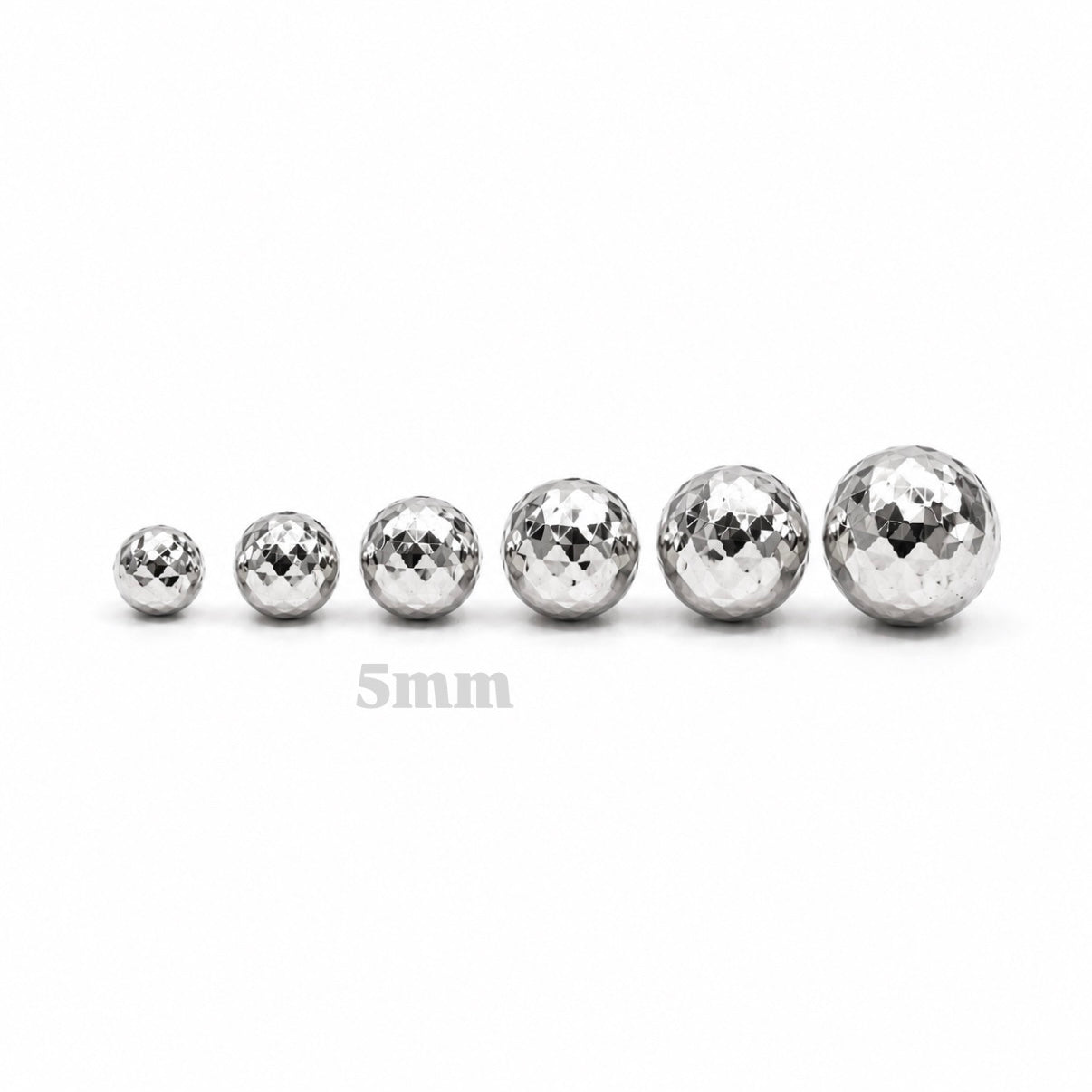 Bola Diamantada 5mm / Oro Blanco
