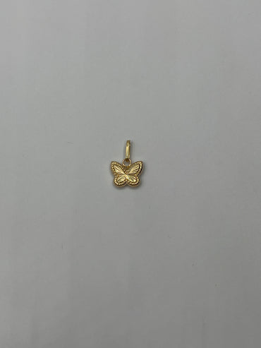 Dije Mariposa Diamantada Oro amarillo 18k 0,46 Gr / 10 mm / 0,9 Cm
