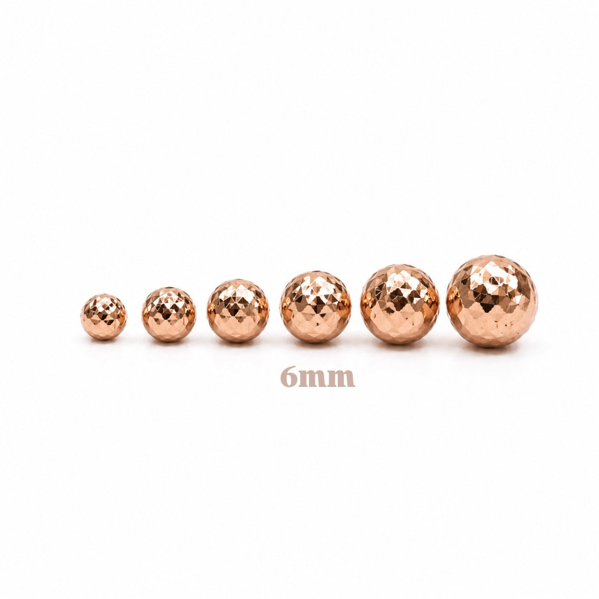 Bola Diamantada 6mm / Oro Rosa