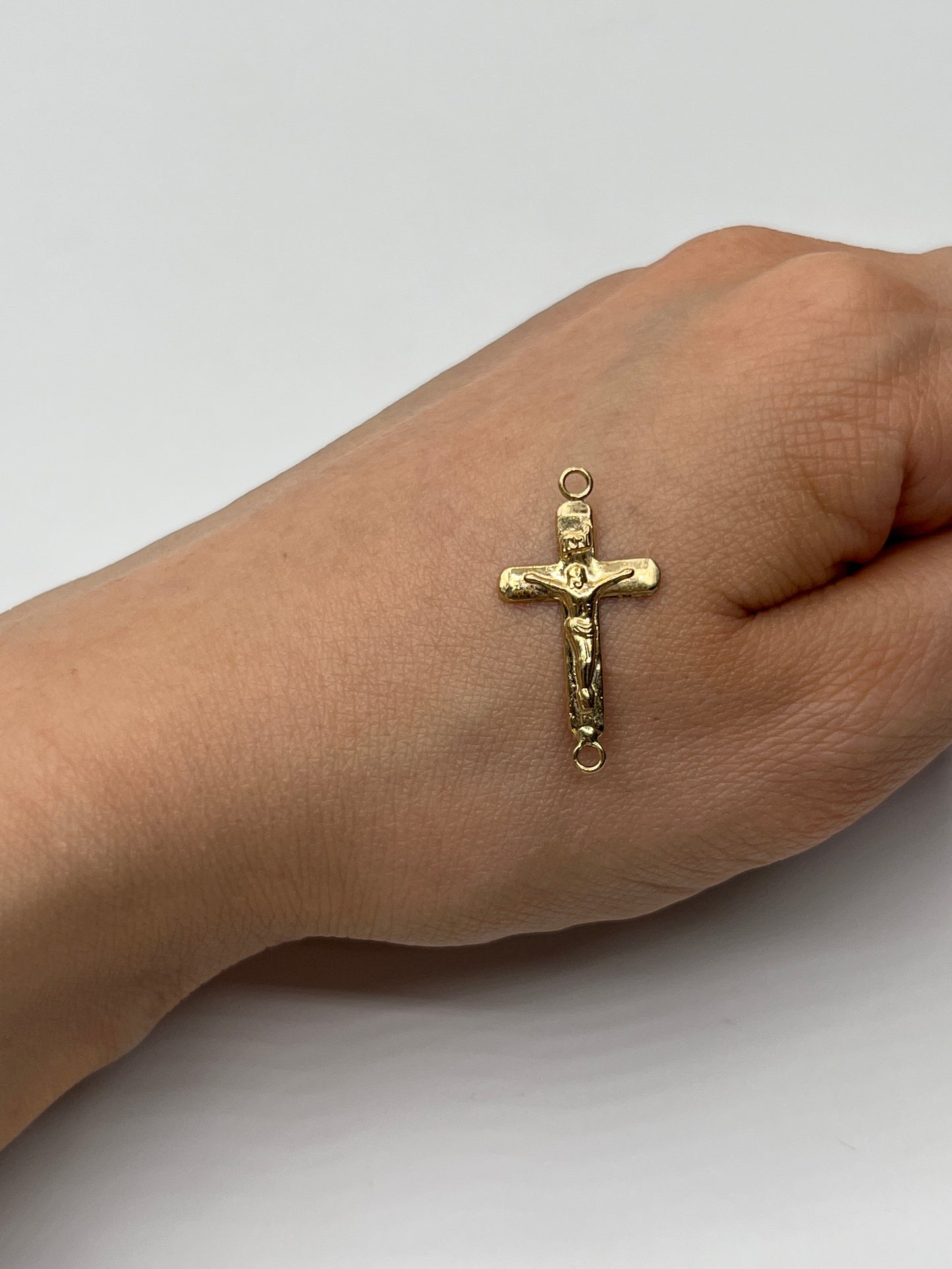 Herraje Cruz Cristo Oro amarillo 18k 0,56 Gr / 2 Cm