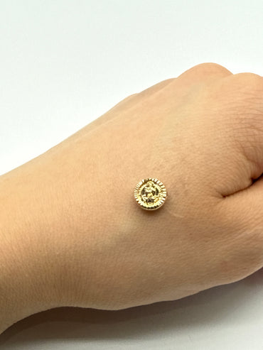 Herraje San Benito Diamantado Oro amarillo 18k 0,32 Gr / 0,8 Cm