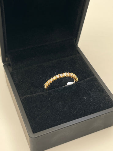 Anillo churumbela diamante Oro amarillo 18k / 1.70 GR / talla 8 1/4 (JOYA)