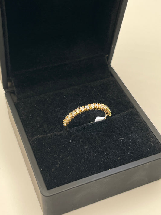 Anillo churumbela diamante Oro amarillo 18k / 1.70 GR / talla 8 1/4 (JOYA)