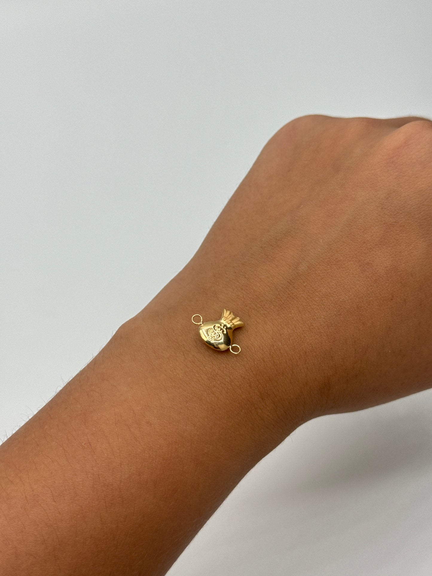 Herraje Bolsa dinero Oro amarillo 18k 0,62 Gr / 1,2 Cm