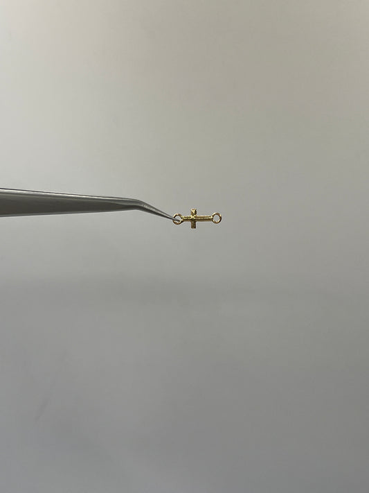 Herraje Cruz Lisa Oro amarillo 18k 0,17 Gr / 0,9 Cm