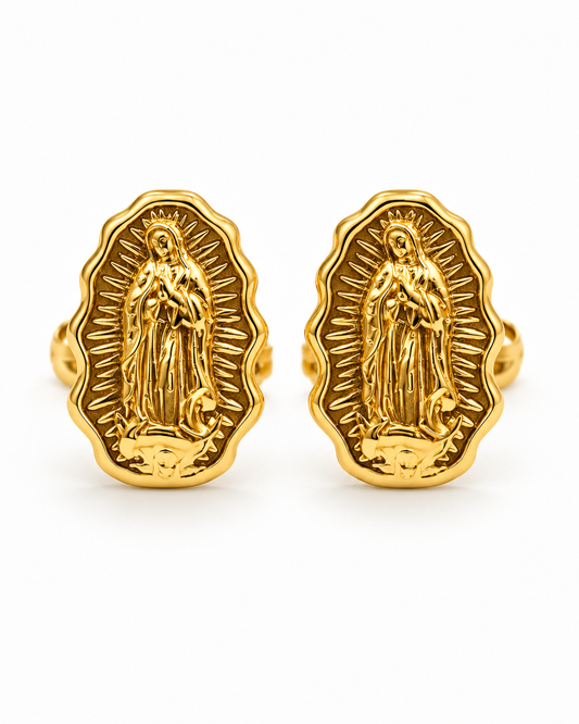 Topos Virgen Guadalupe Silueta Oro amarillo 18k 0,86 Gr / 6,9 mm