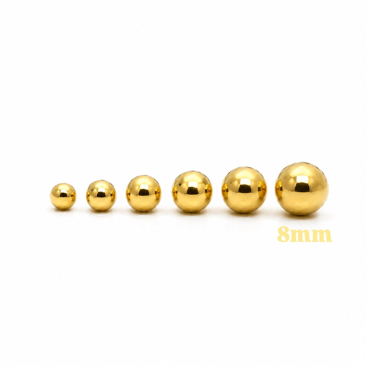 Bola Lisa 8mm / Oro Amarillo