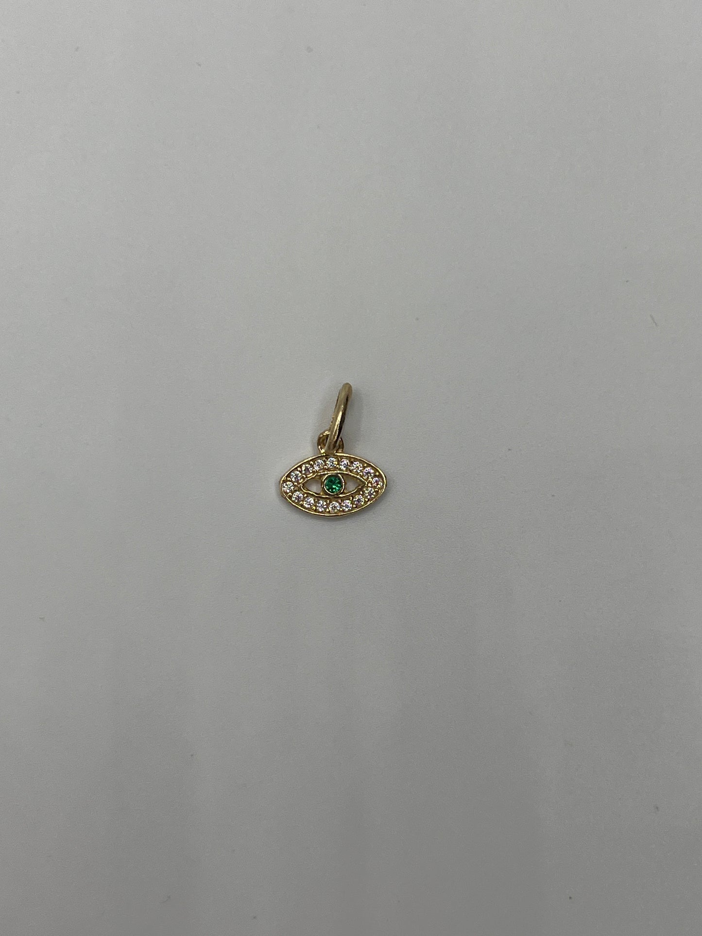 Dije ojo turco Oro amarillo 18k 0,81 Gr / 8,60 mm / 1 Cm