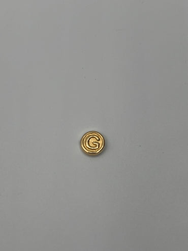 Herraje Letra G Oro amarillo 18k 0,37 Gr / 1 Cm