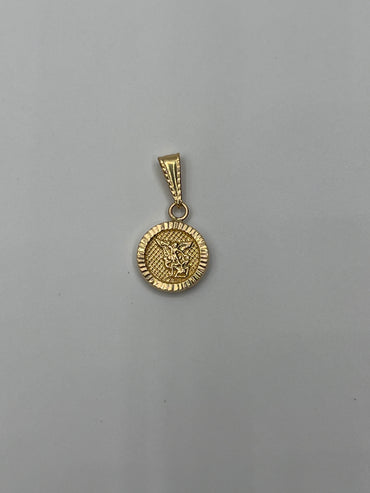 Dije Arcangel San Miguel Oro amarillo 18k 0,78 Gr / 11,50 mm / 1,5 Cm