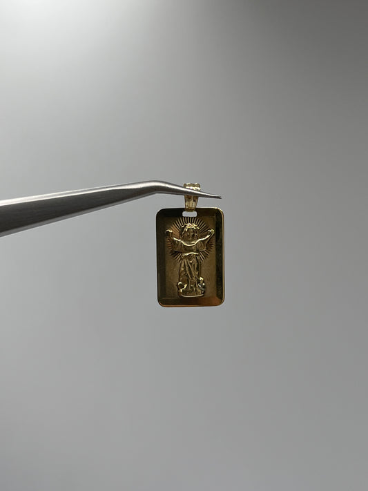 Dije Placa Divino Niño Oro amarillo 18k 1,29 Gr / 14 mm / 2 Cm