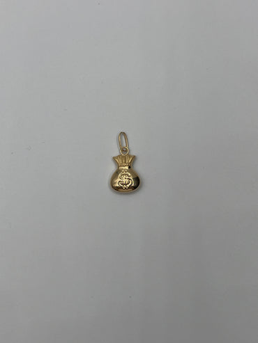Dije Bolsa dinero Oro amarillo 18k 0,62 Gr / 9 mm / 1,4 Cm