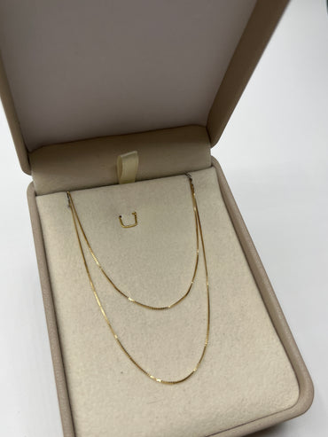 Cadena It Veneciana Oro amarillo 18k +3 / 1,10 Gr / 0,50 mm / 50 Cm