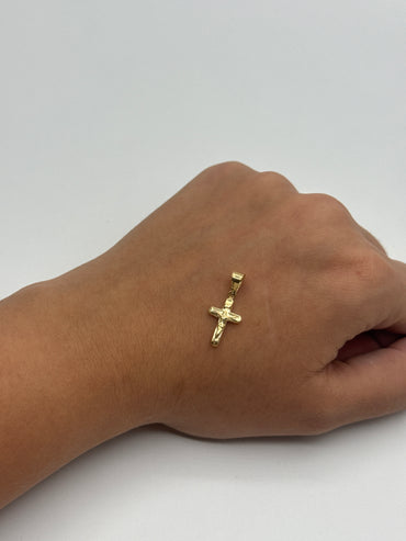 Herraje Cruz Cristo Oro amarillo 18k 0,40 Gr / 1,6 Cm