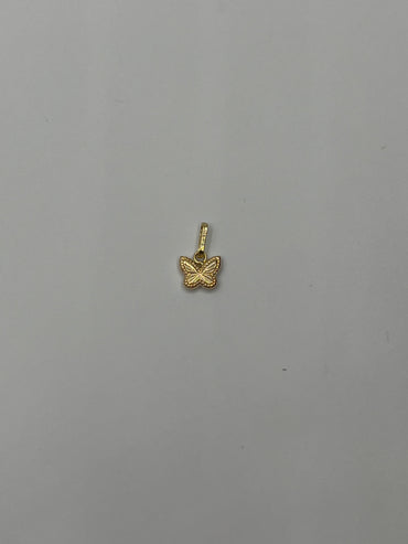 Dije Mariposa Diamantada Oro amarillo 18k 0,34 Gr / 8,20 mm / 0,8 Cm