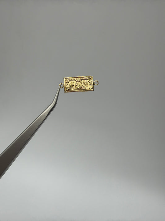 Herraje Dolar Oro amarillo 18k 0,73 Gr / 0,8 Cm