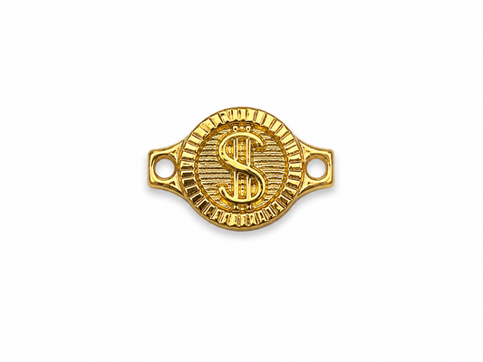 Herraje signo peso Oro amarillo 18k 0,62 Gr / 0,90 Cm