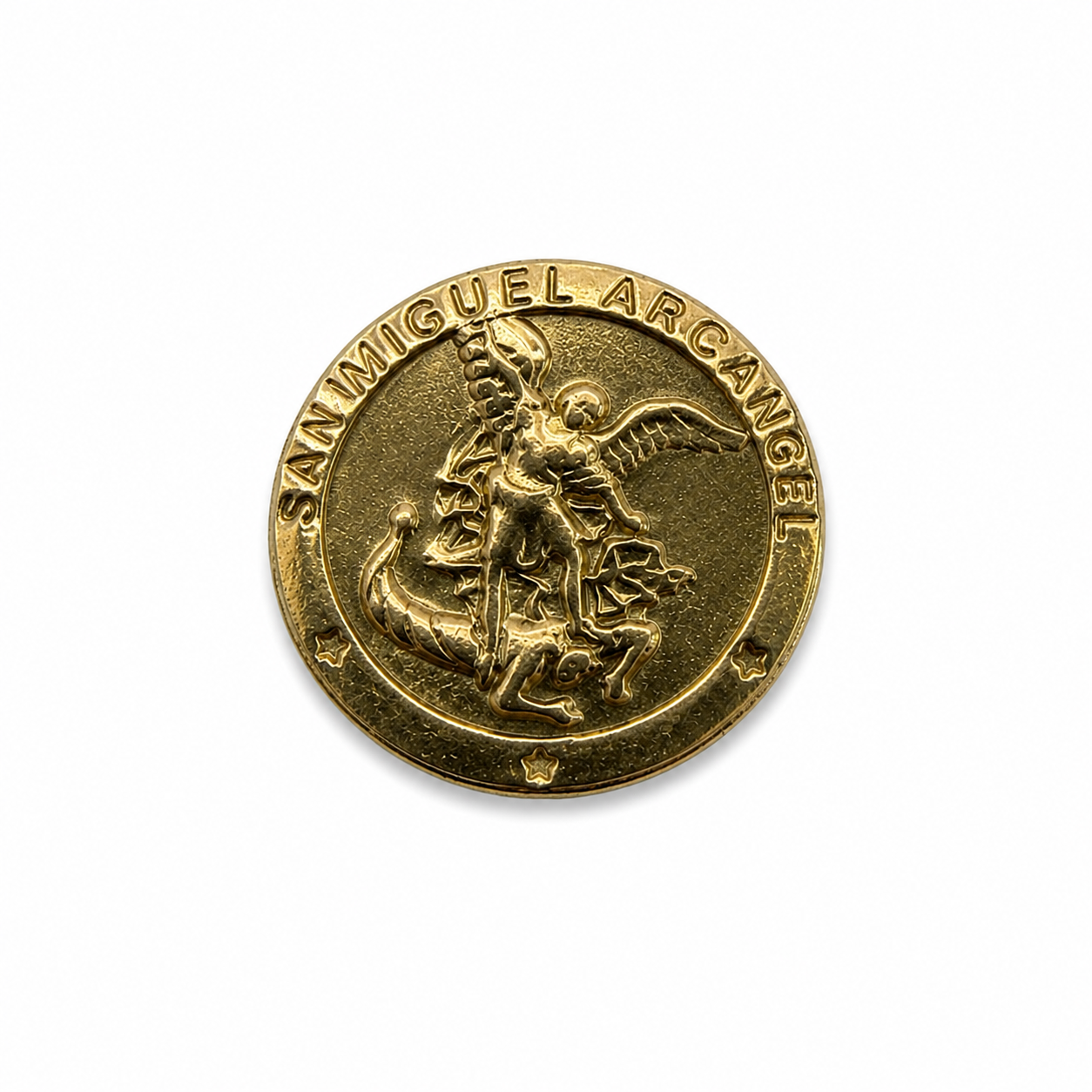 Herraje Arcangel San Miguel Oro amarillo 18k 0,54 Gr / 1,2 Cm