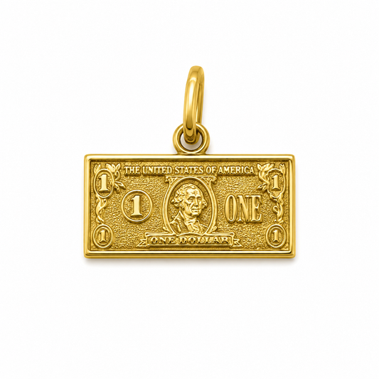 Dije Dolar Oro amarillo 18k 0,80 Gr / 16,50 mm / 1,1 Cm