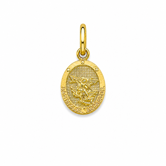 Dije Arcangel San Miguel Oro amarillo 18k 0,68 Gr / 10,72 mm / 1,6 Cm