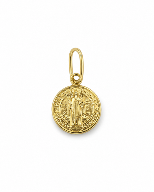 Dije San Benito Oro amarillo 18k 0,57 Gr / 10 mm / 1 Cm