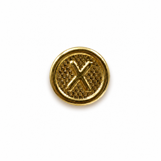 Herraje Letra X Oro amarillo 18k 0,43 Gr / 1 Cm