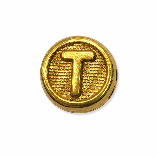Herraje letra T Oro amarillo 18k 0,37 Gr / 0,7 Cm