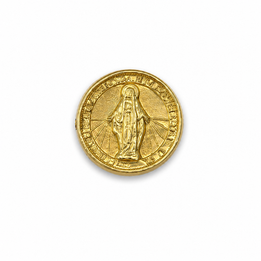 Herraje Virgen Milagrosa Oro amarillo 18k 0,73 Gr / 1,2 Cm