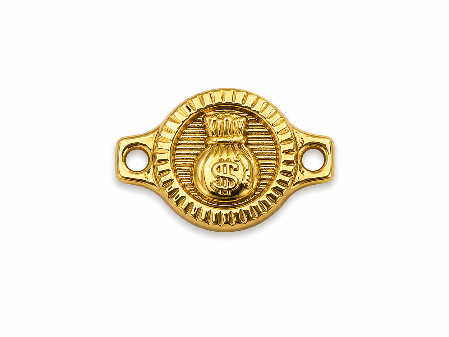 Herraje bolsa dinero Oro amarillo 18k 0,66 Gr / 0,9 Cm