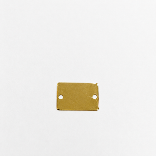 Herraje Placa cuadrada Oro amarillo 18k 0,33 Gr / 1,3 Cm