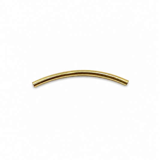 Herraje Tubo Liso Oro amarillo 18k 0,26 Gr / 3,3 Cm