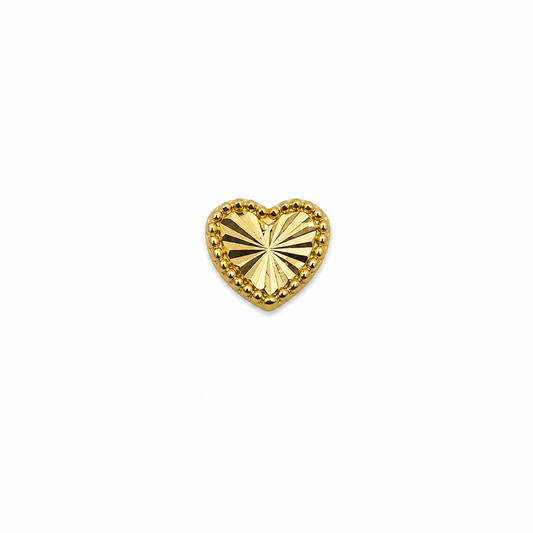 Herraje Corazon Diamantado Oro amarillo 18k 0,19 Gr / 0,8 Cm