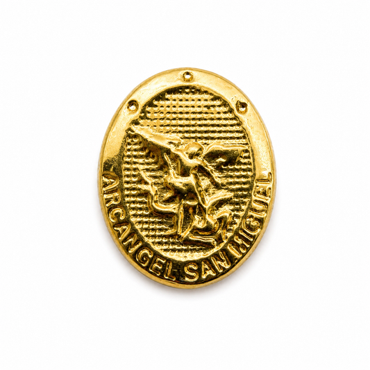 Herraje Arcangel San Miguel Oro amarillo 18k 0,45 Gr / 1,3 Cm