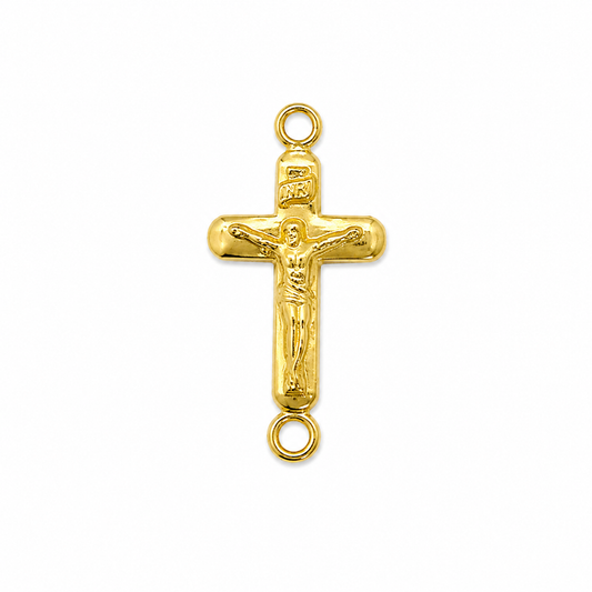 Herraje Cruz Cristo Oro amarillo 18k 0,40 Gr / 1,5 Cm