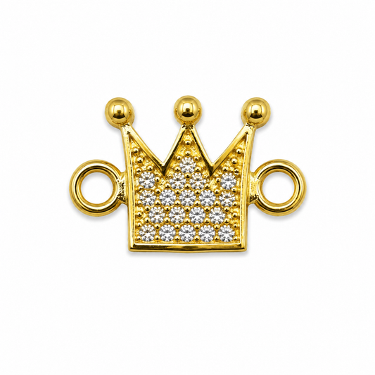 Herraje RX Circon Blanco Oro amarillo 18k 1,08 Gr / 1 Cm