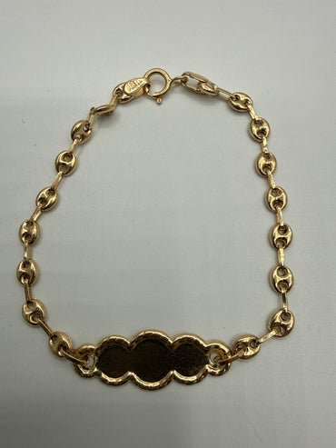 Pulso bebé GC Placa Nube Oro amarillo 18k +1 / 1,83 Gr / 8 mm / 14 Cm