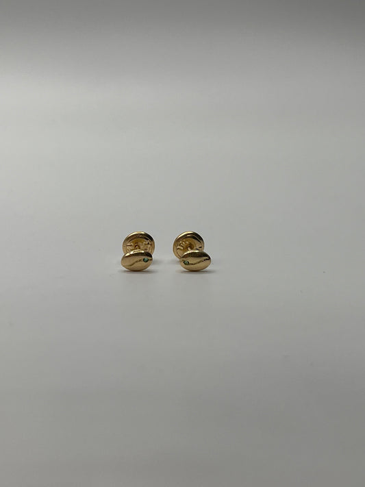 Topos Cafe Circon Verde Oro amarillo 18k 0,69 Gr / 3,8 mm