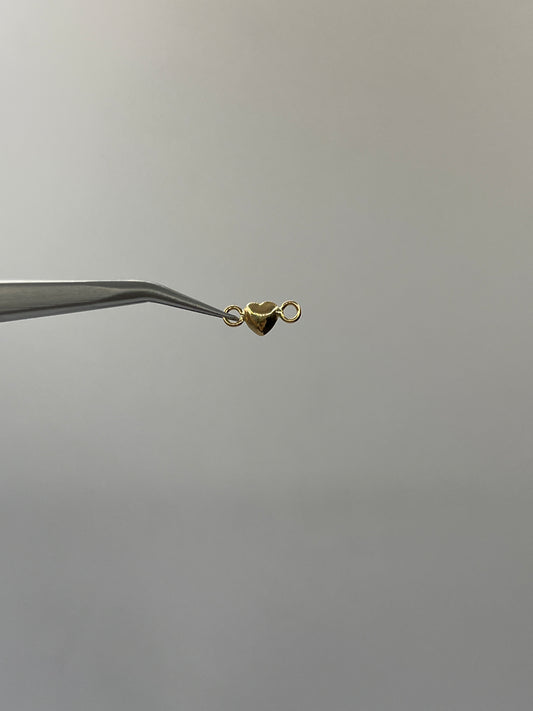 Herraje Corazon Liso Oro amarillo 18k 0,15 Gr / 0,5 Cm