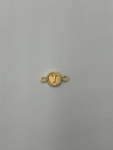 Herraje Letra T Oro amarillo 18k 0,43 Gr / 0,8 Cm