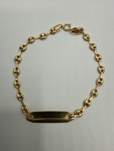 Pulso bebé GC Placa Lisa Oro amarillo 18k +1 / 1,67 Gr / 5,40 mm / 14 Cm