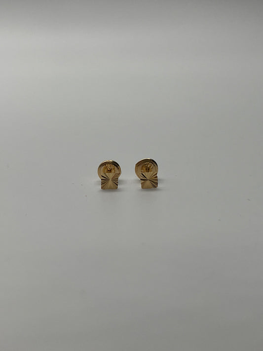 Topos Cuadrado Diamantado Oro amarillo 18k 0,48 Gr / 3 mm